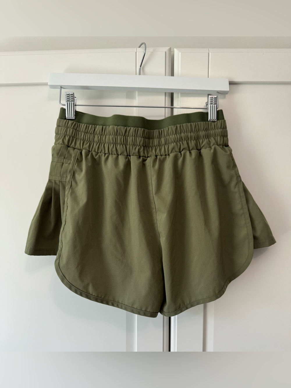 JoyLab High-Rise Pleated Olive Green Women's Athletic Shorts Drawstring Waist Sm - Picture 8 of 9